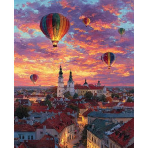 Paper Jigsaw Puzzle 500/1000/1200/2000PCS Romantic Hot Air Balloon Landscape Scenery DIY Craft Hobby Wall Decor Gift