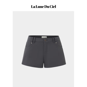 La lune Du ciel | Quần Short Đơn Giản Phong Cách Cổ Điển Mid High Waist Bằng Cotton Sạch
