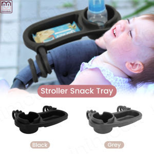 Universal Silicone Snack Cup Holder Spiral Clip-On Tray for Stroller Food & Drinks