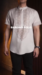 2026 fashion Pattern Kids Shirt Philippine Barong Tagalog white Shirt for men Modern Style Short Sleeve kid shirt