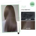 Premium Bremod 7.17 Cold Brown Cocoa Butter Hair Color With Oxidizer. 