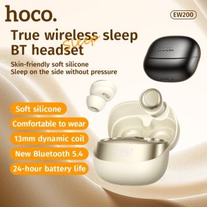 【100% Original】HOCO EW200 TWS Wireless Headphones Bluetooth Headset BT5.4 Mini Earbuds Sleep In-Ear Headphones With Mic Stereo Sports Headphones LED Power Display For All Smartphones Universal