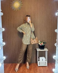 FLOWERS SET NEW ONE SET SHAKILA SETELAN CELANA WANITA TERVIRAL KEKINIAN