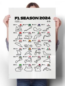F1 Racing Poster Formula Track Design Diagram Wall Art Boys Bedroom Decorative Painting Dormitory Decoration Retro Nostalgia