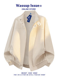 American Style Stand-up Collar Pilot Jacket Casual Loose Utility Outerwear