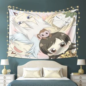 VIKAMA Vigorous Girl Knots God Q Phiên Bản All-Stuff Hoạt Hình Tấm Thảm Mềm Mại Dễ Thương Nghệ Thuật Treo Tường Cho Phòng Ngủ Trang Trí Phòng Khách