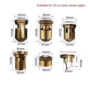 1PC Ống Thoát Nước Sàn Bằng Đồng Thau Có Van Khử Mùi Bộ Lọc Bộ Xả Nước Cho Vòi Sen Nhà Bếp Ban Công Máy Giặt - Phụ Kiện Phòng Tắm
