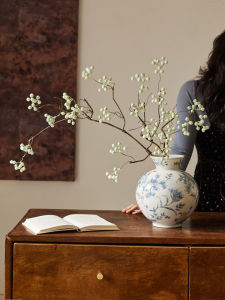 ดอกไม้ประดิษฐ์แบบจีน ดอกไม้แห้ง ดอกไม้ประดิษฐ์ ตกแต่งบ้าน ห้องนั่งเล่น โต๊ะทานอาหาร ประตูทางเข้า ห้องชา ดอกไม้ประดิษฐ์ ดอกไม้สีเขียว ดอกไม้สีเขียว