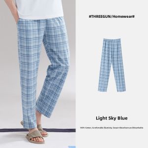 THREEGUN | Comfortable Cotton Fashionable Mens Home Long Pants