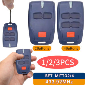 Garage Door Remote Control for BFT B RCB02 RCB04 MITTO 2 Gate Opener 2/4 Buttons with Secure Rolling Code 433.92MHz