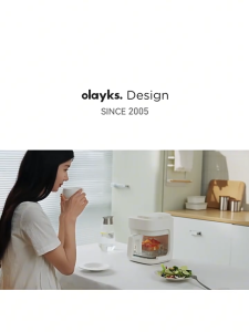 Olayks Visual Air Fryer 2L Glass Smart Fryer Oven OLK-OY06 Household Electric grill Multifunctional full automatic french fries machine No Flip Oil Free Fryer Roaster toaster
