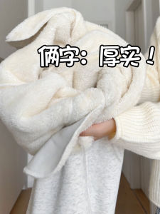 Ladies Thickened Fleece Lined Straight Leg Sports Pants High Waist Cotton Blend Comfortable Warm Wide Leg Trousers for Autumn Winter