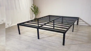 เตียงเหล็ก โครงเตียงเหล็ก เตียงสไตล์โมเดิร์น 5 ฟุต เตียงโครงเหล็กหนัก ติดตั้งง่าย/ถอดประกอบง่าย เตียงโครงเหล็กโลหะ ไม่มีหัวเตียง โครงเตียงแข็งแรง สามารถรองรับที่นอนได้ รับน้ำหนักสูง