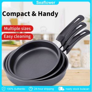 14/16/18cm Non-stick Frying Pan With Handle Steak Fried Eggs Compact Skillet Less Oil Stir-fry Wok Suitable to any Stoves Kitchenware