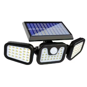 OSIDEN | Đèn Năng Lượng Mặt Trời Gắn Tường Ngoài Trời 3 Đầu Cảm Biến Chuyển Động 270 Độ ° Đèn Pha Góc Rộng Cho Sân Vườn Nhà Để Xe Hiên Nhà - Đèn Năng Lượng Mặt Trời LED 1/2/4 Bóng Kèm Pin