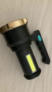 ESMARTER | LED Portable Handheld Flashlight Super Bright USB Rechargeable Torch Lantern Waterproof Outdoor Camping Work Lamp with Sidelight