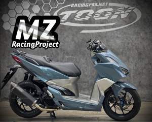 ชุดท่อ MZ Racing Project พร้อมคอแสตนเลสตรงรุ่นClick160/Pcx160