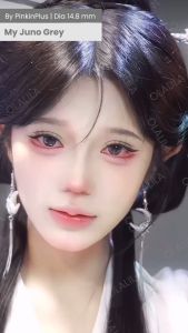 OLALILA Softlens My Juno Grey Big Lens 14.8mm by Pinkin Plus Minus & Normal