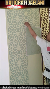 MAL STENSIL ORNAMEN ARABIC bintang berkilauan