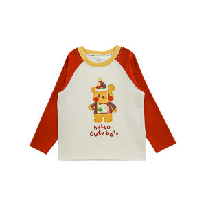 YOEHYAUL | Bộ Quần Áo Trẻ Em Series Gấu Cổ Tròn Tay Raglan Sọc