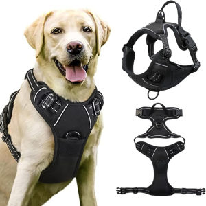 Dog Harness for Dogs No Pull Chest Harness Dog Traction Medium Dog Vest Adjustable Padded Vest Breathable with Reflective Tape