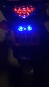 LED Motorcycle Tail Light High Brightness Driving Brake Light Colorful Warning Lamp Modified Accessories
