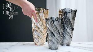 แจกันแก้วคริสตัลหรูหราสไตล์ยุโรปการจัดวางห้องนั่งเล่นและห้องรับประทานอาหารใช้ในบ้านทางเลือกที่ดีที่สุดสำหรับของขวัญ#INSstyle#4099