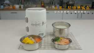 Bear Multifunctional Electric Lunch 2L Little Bear Cooking LunchRice Cooker DFH-S2358 Household Small Water free Bento One Person Food 1 to 2 People Heating Lunch Bag Multifunctional Electric Cooker Soup Pot gift multifunction lunch