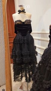 Alicia Couture - Angeline Top - Top Off Shoulder Velvet - Korean Style