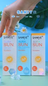 SANIYE Wajah Sunscreen SPF 90 Waterproof Sunblock Foundation Pelembab Long Lasting 65ML R1190