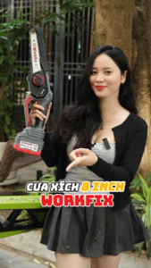 Máy Cưa Xích Pin Workfix WF-CS08BL Lam Xích 8in Không Chổi Than Tra Nhớt Tự Động Hàng Cao Cấp