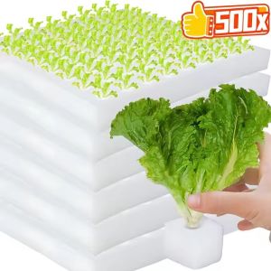 500Holes Sponge Squares for Hydroponics Hydroponic Sponge Planting Tool Household Greenhouse Hydroponic Sponge Square Sponges
