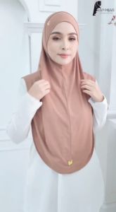 Tudung Instant Syria Adinda Material Mosscrepe Ironless Free Size Free Inner Anak Tudung Bidang 45 Instant Hijab Veils