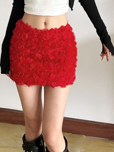 Solid Color Slim Fit Waist Hugging Skirt Womens mid Waist Bodycon Mini Skirt Street Style Casual Pure Color Half-length Skirt