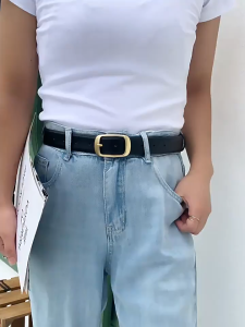 Fashionable Belt Women  Decorative Classic Metal Buckle Women Belts For Jeans Tali pinggang