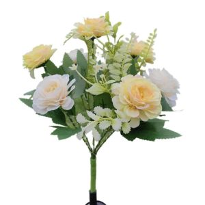 Outdoor Flower Stake with Hibiscus Styling Solar Powered LED Petals for Garden Bed Accents