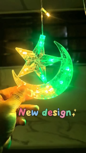 👍5M Lampu raya LED Eid al Fitr Lighting Curtain Fairy String Light Lampu Curtain Birthday Wedding Party hari raya Deco