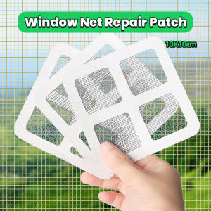 BIBLIO Window Screen Repair Self-adhesive Tapes Anti-insect Door Window Mosquito Screen Net Repair 10*10cm