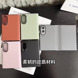 Ốp Lưng Da Trơn Dành Cho Doanh Nhân Dành Cho Samsung Galaxy Z Fold Vỏ Bảo Vệ Toàn Diện Có Bảo Vệ Camera Chống Sốc Chống Vân Tay