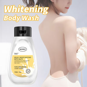 Whitening Body Wash Exfoliating Shower Gel Milk Bath Salt Body Scrub 400g Exfoliating Sea Salt Moisturizing Nourishing Cleansing & Rejuvenating Men & Women