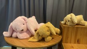 ตุ๊กตากระต่ายมิร่า (ท่าหมอบ) - Mila Rabbit (Laying Down) Stuffed Animal