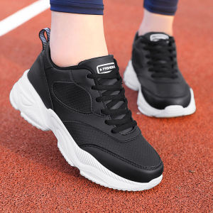 Winter New Womens Casual Shoes Leather Surface Waterproof Sports Travel Lightweight Soft Bottom Anti-slip Black Womens Footwear