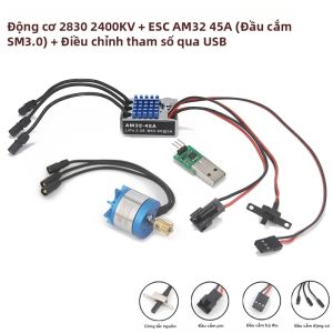 Bộ Nâng Cấp Động Cơ Không Chổi Than Outrunner MN128 2830 2400KV Với ESC AM32 45A Dành Cho Xe Mô Hình RC Crawler Tỷ Lệ 1/12 Bộ Tăng Cường Công Suất