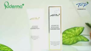 Sửa Rửa Mặt Cao Cấp Hàn Quốc PUDERMA ADVANCED REFRESHING CLEANSING FOAM 120ml : làm sạch sâu mềm mịn da nhiều bọt