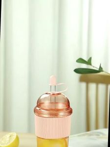 630ML Reusable Boba Straw Cups with Lids Portable Large Capacity Coffee Milk Tea Water Cups For Iced Coffee Juice Cold Beverage