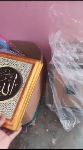 jam dinding jam kaligrafi / mewah hiasan dinding aestetic