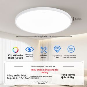 CHNT | Đèn Trần LED Mỏng Sang Trọng Bảo Vệ 3 Tầng