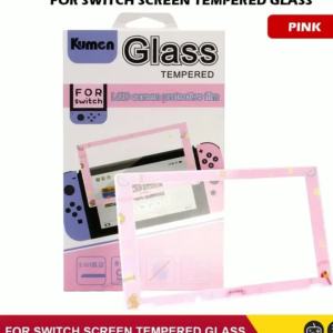 Pink HD Clear Screen Protector for Switch Game Console Premium Transparent Tempered Glass Protector Anti-Scratch
