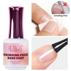 AWStorG 15ML Grinding-free Base Coat Gel Soak Off UV LED Gel Nail Polish Reinforcement Gel Semi Permanent Multifunction Gel