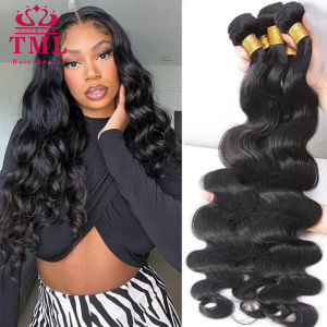 Bộ Tóc Nối Kiểu Sóng Body 30 Inch Tóc Người Brazil 1 3 4 Búi Kiểu Sóng Nước Tóc Nối Remy Dành Cho Nữ